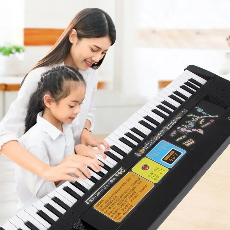 Musical Instrument Harmonium - 子供用電子キーボードピアノ 37/61 キー マイク付き 初心者向け楽器 教育玩具