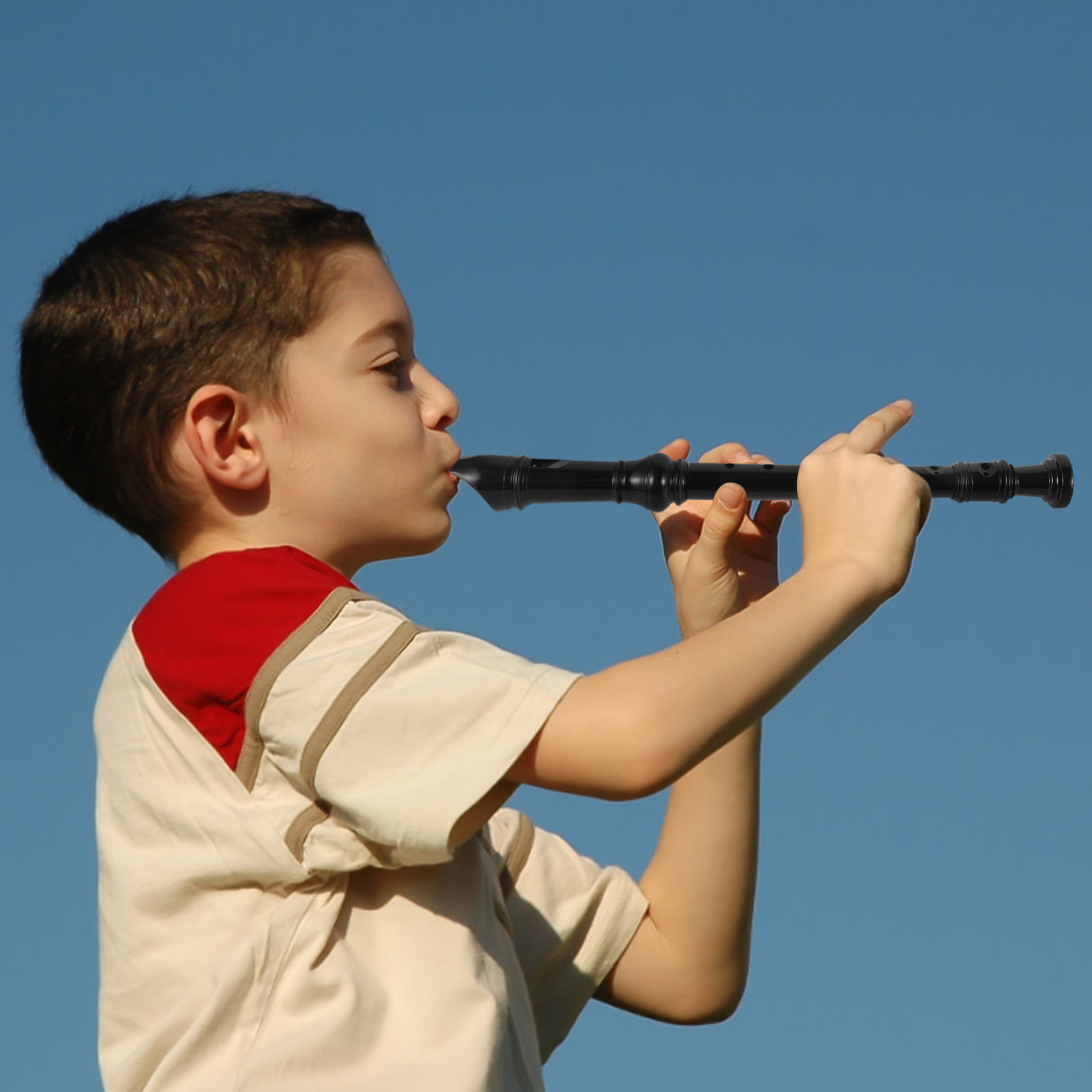 8穴のソプラノリコーダー。黒色の透明デザイン。ABS樹脂製。 - Musical Instrument Bugle のレビューと価格