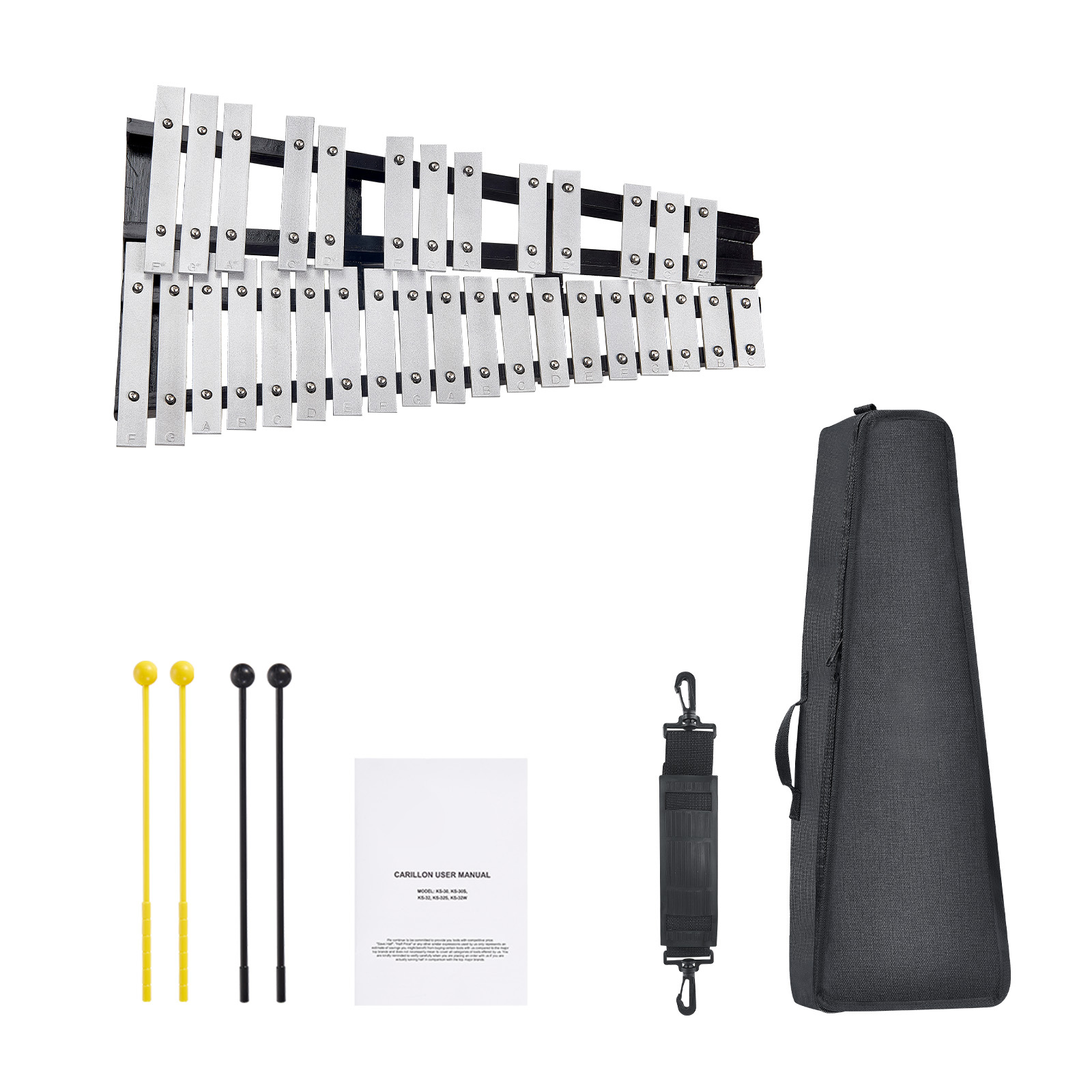 Musical Instrument Harmonium - SucceBuy 32 ノート グロッケンシュピール木琴ベルキット パーカッション楽器 マレット付き