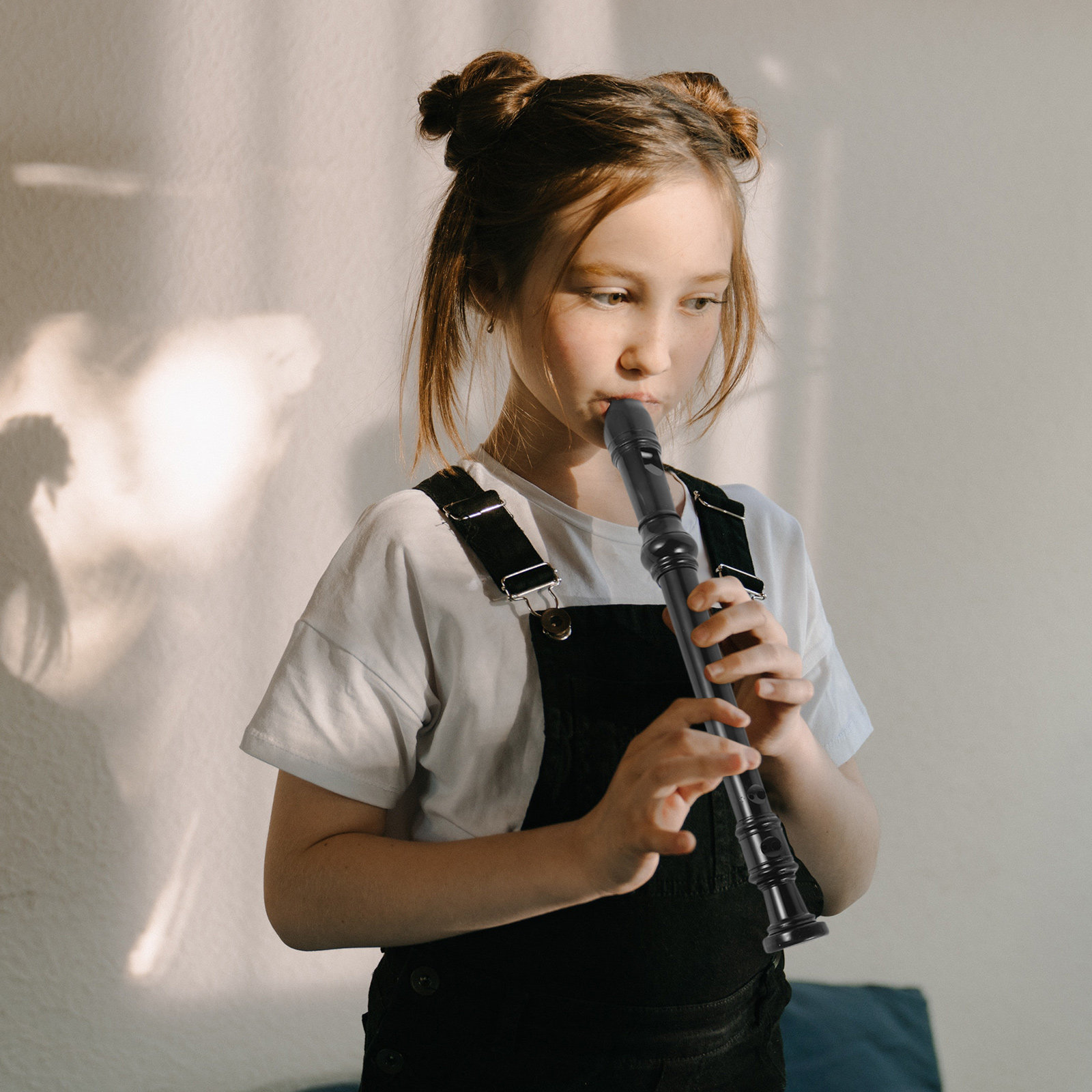 ソプラノリコーダー、8穴、透明ブラック、ABS樹脂製、初心者 - Soprano Recorder Plastic のレビューと価格