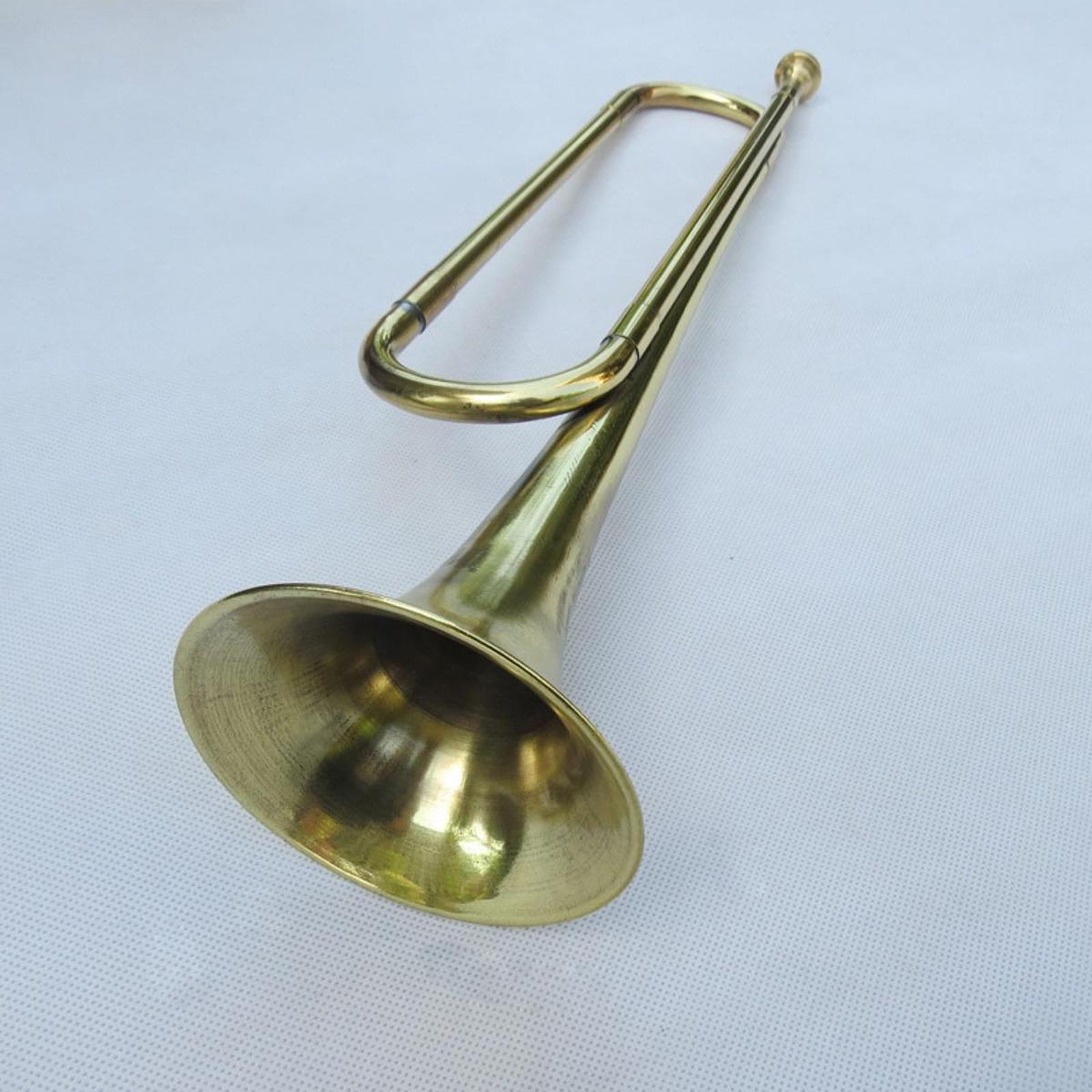 高級真鍮製トランペット、研磨仕上げ。初心者や屋外での活動に最 - Musical Instrument Bugle のレビューと価格