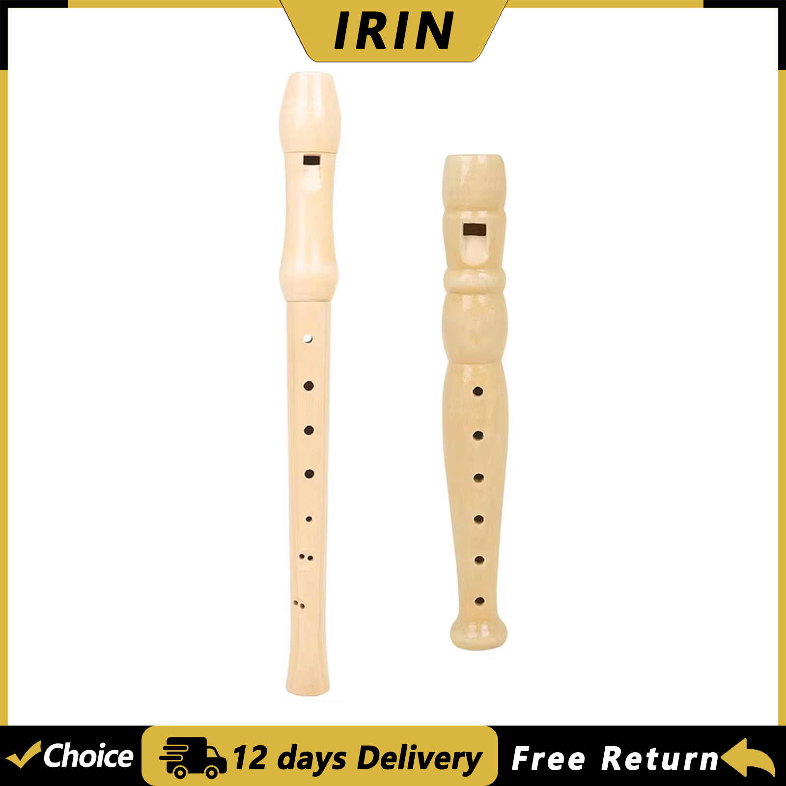 IRIN 6/8穴リコーダー ウッドカラーフルートリコーダー - Musical Instrument Harmonium のレビューと価格